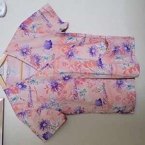 Disney Tinkerbell sx scrub top,guc